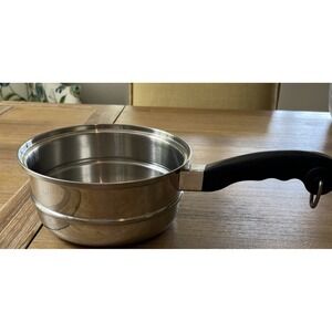 Vtg Saladmaster Double Boiler Steamer Insert Strainer Colander Stainless Steel